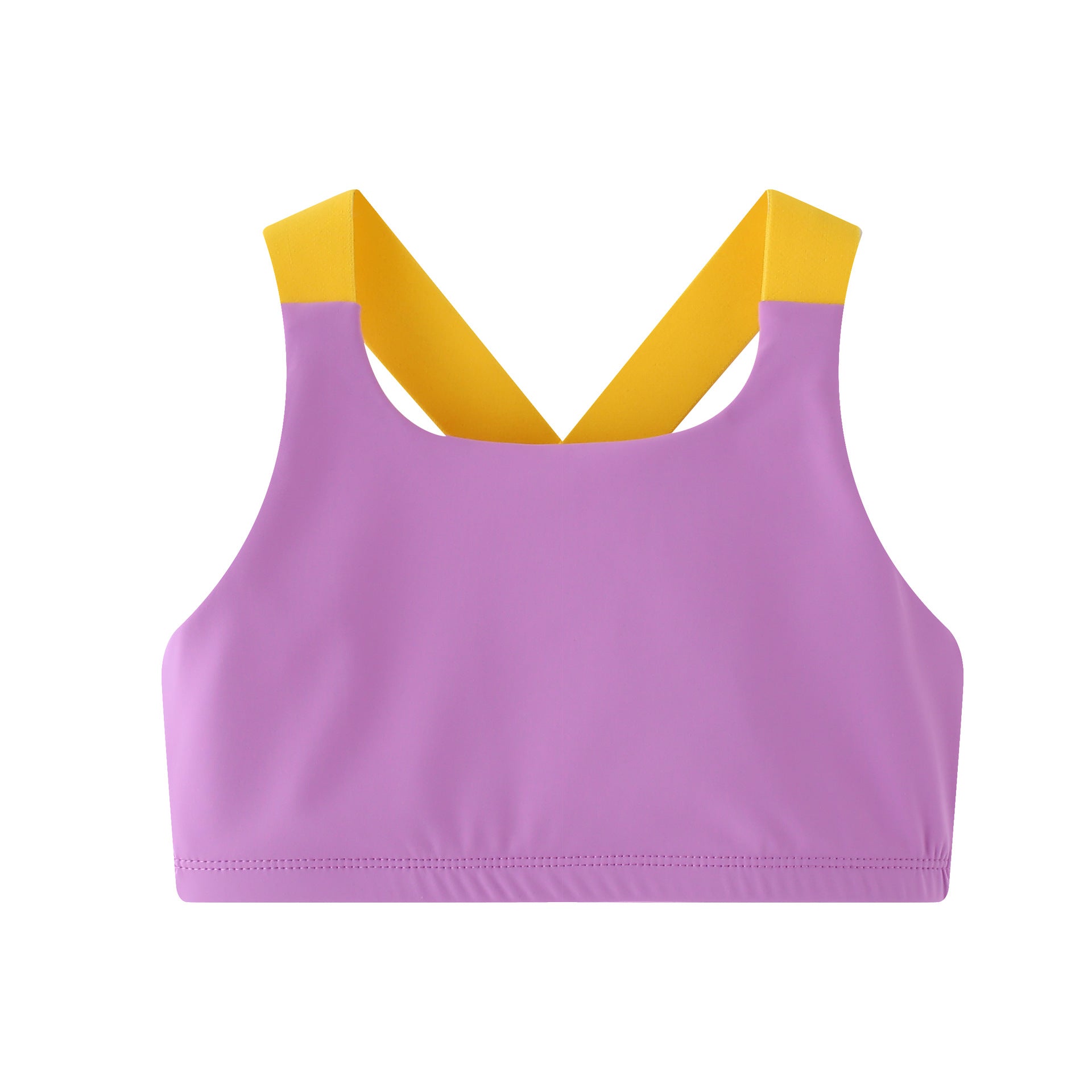Ropa de baile para niñas, top corto de yoga y fitness para niñas