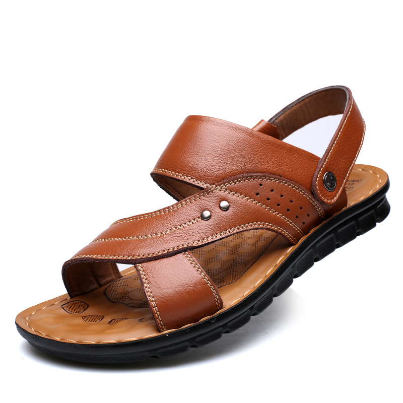 Sandales Homme Chaussures d'été de Plage Réglable à l'arrière Claquettes
