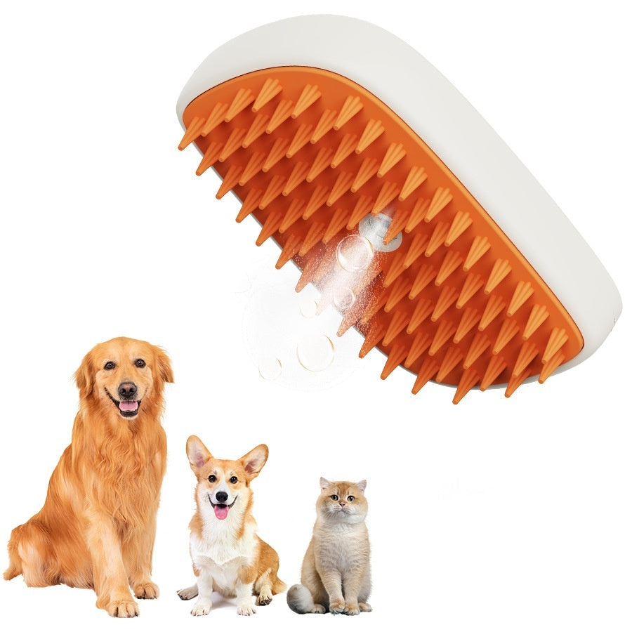 Cepillo de vapor USB recargable para mascotas, peine de masaje en spray, herramientas de aseo para mascotas, peine de vapor para gatos, productos para mascotas