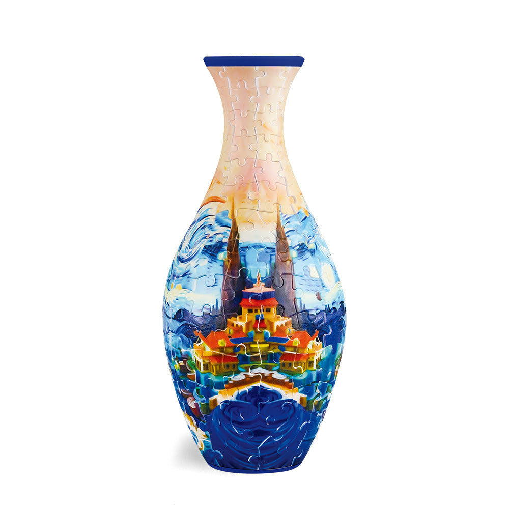 Vase Puzzle 3D DIY Décoration Salon Maison