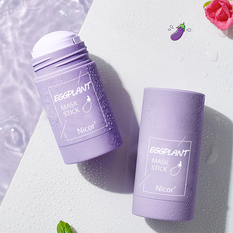Masque Nettoyant au Thé Vert en Stick Purifiant Contrôle Sébum Anti-Acné Blanchissant Masque aux Algues Soin de la Peau