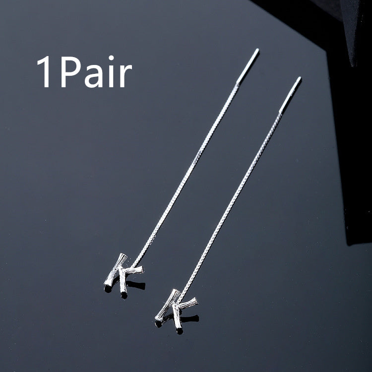 Joyas de moda de plata de ley 925 con 26 letras, pendientes colgantes para mujer, estilo clásico inglés minimalista, pendientes de estudiante, fiesta, regalo de joyería para amigos