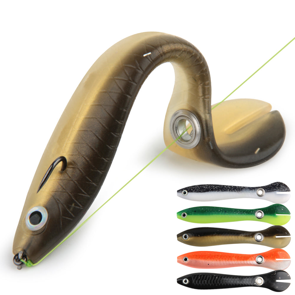 Un señuelo de imitación que rebota con mecanismo antideslizante, cebo de pesca artificial blando para lubina, trucha, lucio, primavera y otoño