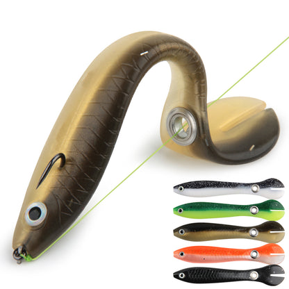 Un señuelo de imitación que rebota con mecanismo antideslizante, cebo de pesca artificial blando para lubina, trucha, lucio, primavera y otoño