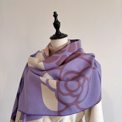 Écharpe chaude double usage Cape d'hiver pour femme