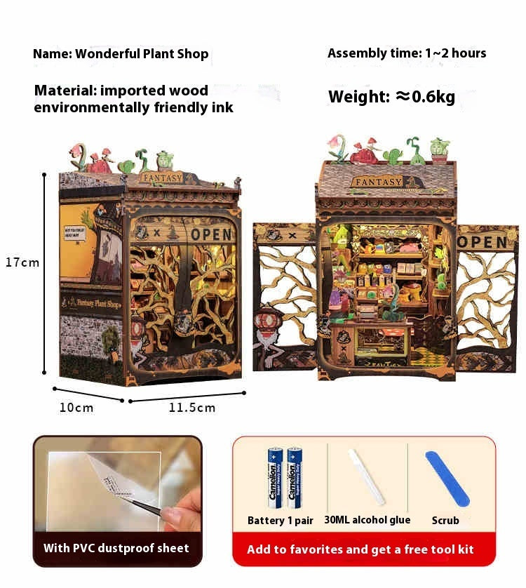 Miniature maison de bricolage faite à la main en bois, modèle à assembler