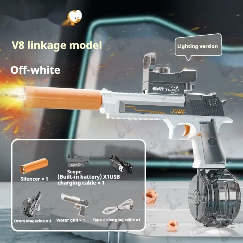Nouveau Pistolet à Eau Électrique à Effet de Lumière de Feu