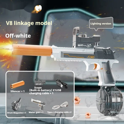 Nouveau Pistolet à Eau Électrique à Effet de Lumière de Feu