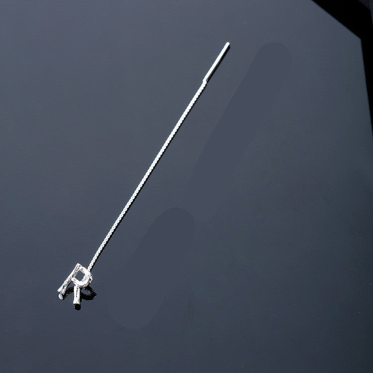 Joyas de moda de plata de ley 925 con 26 letras, pendientes colgantes para mujer, estilo clásico inglés minimalista, pendientes de estudiante, fiesta, regalo de joyería para amigos