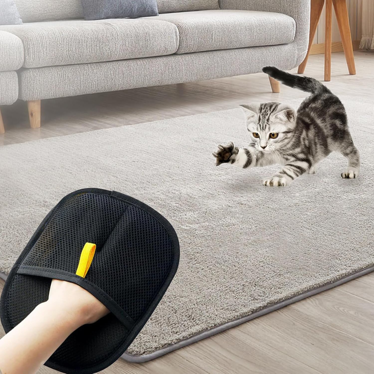 Guantes Quita Pelo de Mascotas Electrostáticos, Eliminador de Cerdas Bidireccional, Cepillo Quita Pelo, Artefacto de Pelo Pegajoso, Guantes para Pelo de Gato, Peine Quita Pelo de Gato
