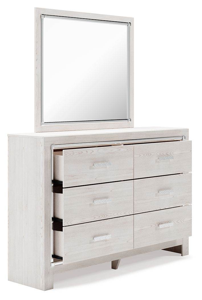 White Altyra Queen/king Sleigh Panel Bookcase Bed 5/7 Pc Bedroom Set Furniture-2