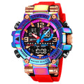 Nouvelle montre de sport électronique lumineuse colorée étanche Montre étudiante multifonctionnelle