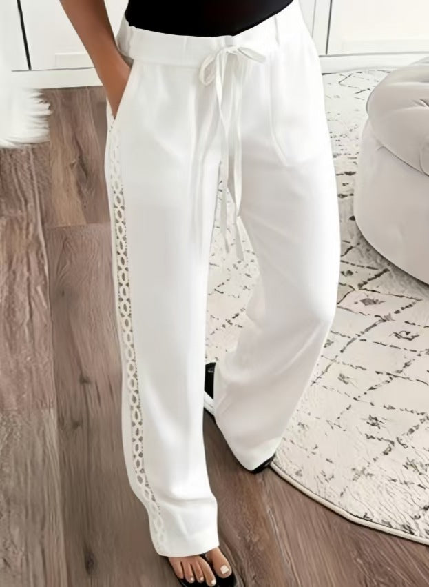 Vaqueros casuales tipo pantalón con cordones laterales