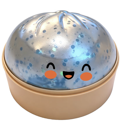 Simulation mignonne en forme de petit pain cuit à la vapeur, amusante et anti-stress