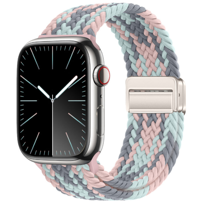 Bracelet tissé intégré à boucle magnétique
