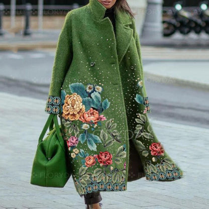 Manteau à carreaux à manches longues pour femmes, assorti de couleurs