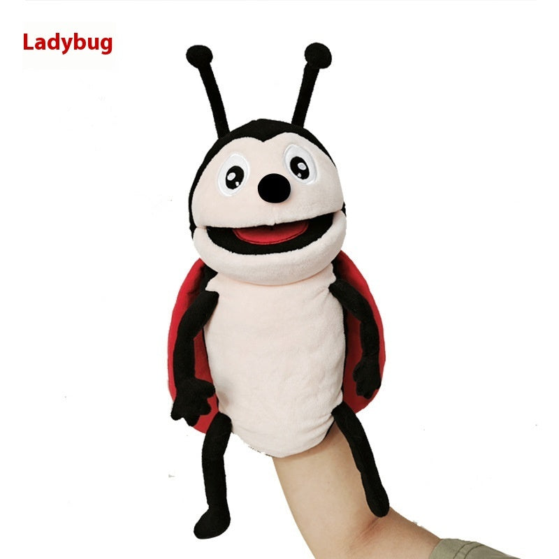 Marionnette à Main Insecte Ventre Ouvert en Peluche Jouet Maternelle Dessin Animé Animal Marionnette à Main Jouet Bouche Mobile
