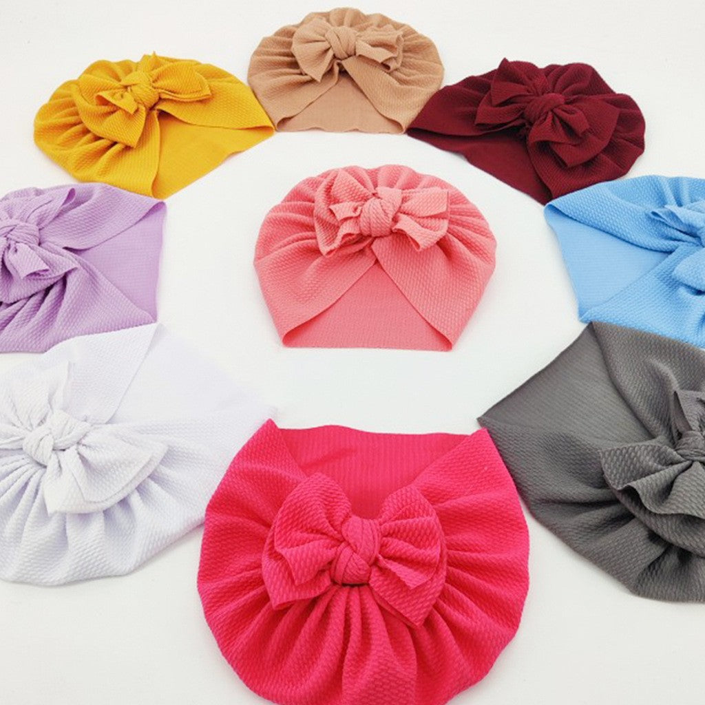 Chapeau chaud et mignon pour enfants européens et américains avec nœud