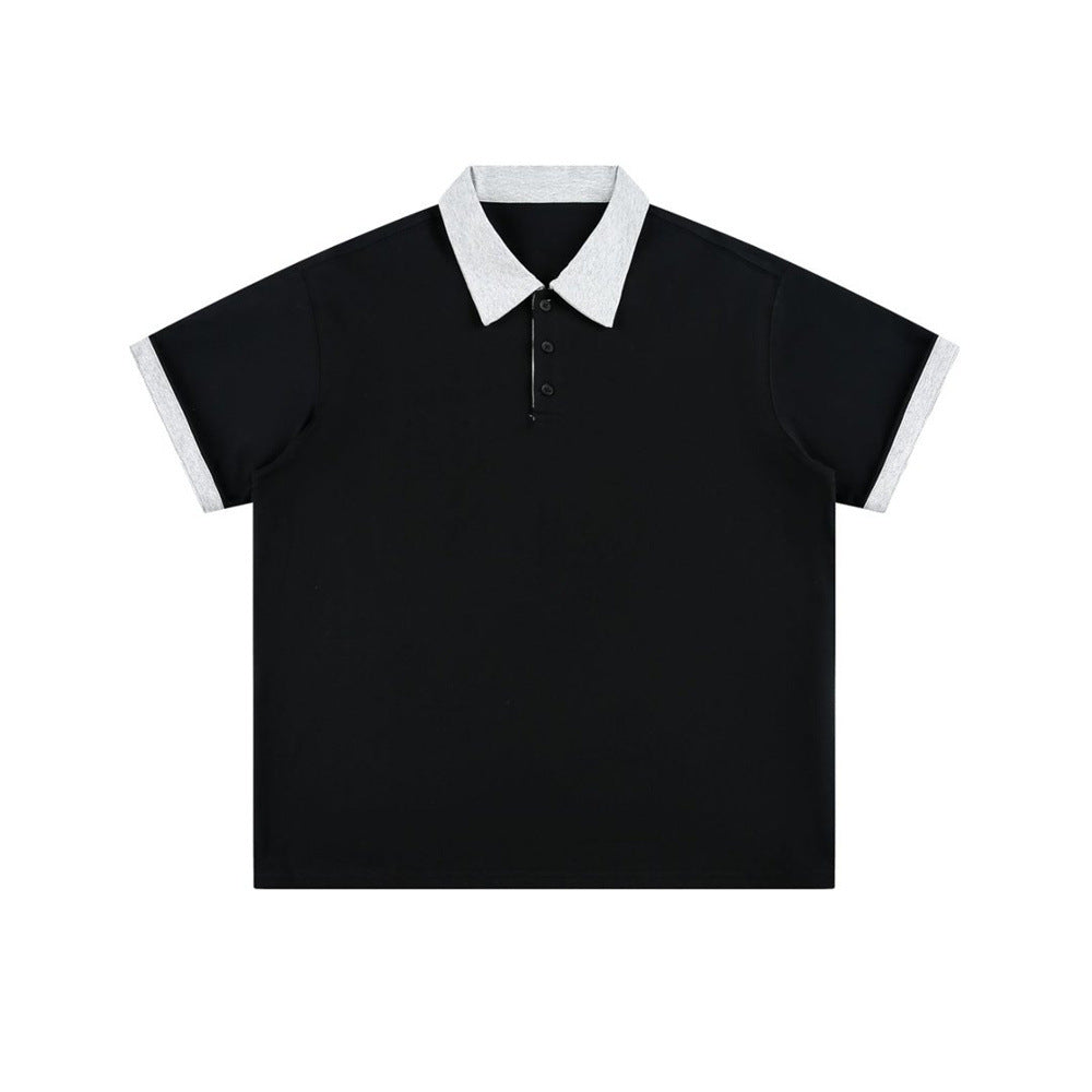 Loose half sleeved polo shirt