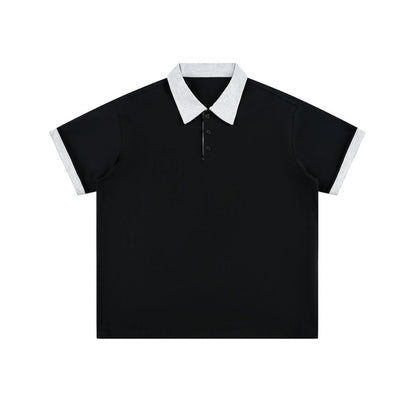 Loose half sleeved polo shirt