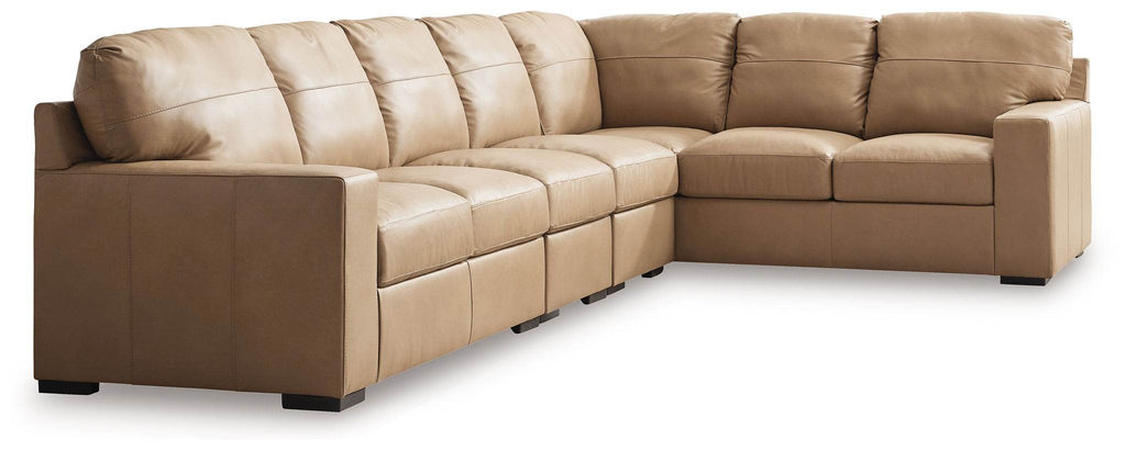 Bandon - 4-Piece Sectional With Laf Loveseat - Leather Match - Toffee-0