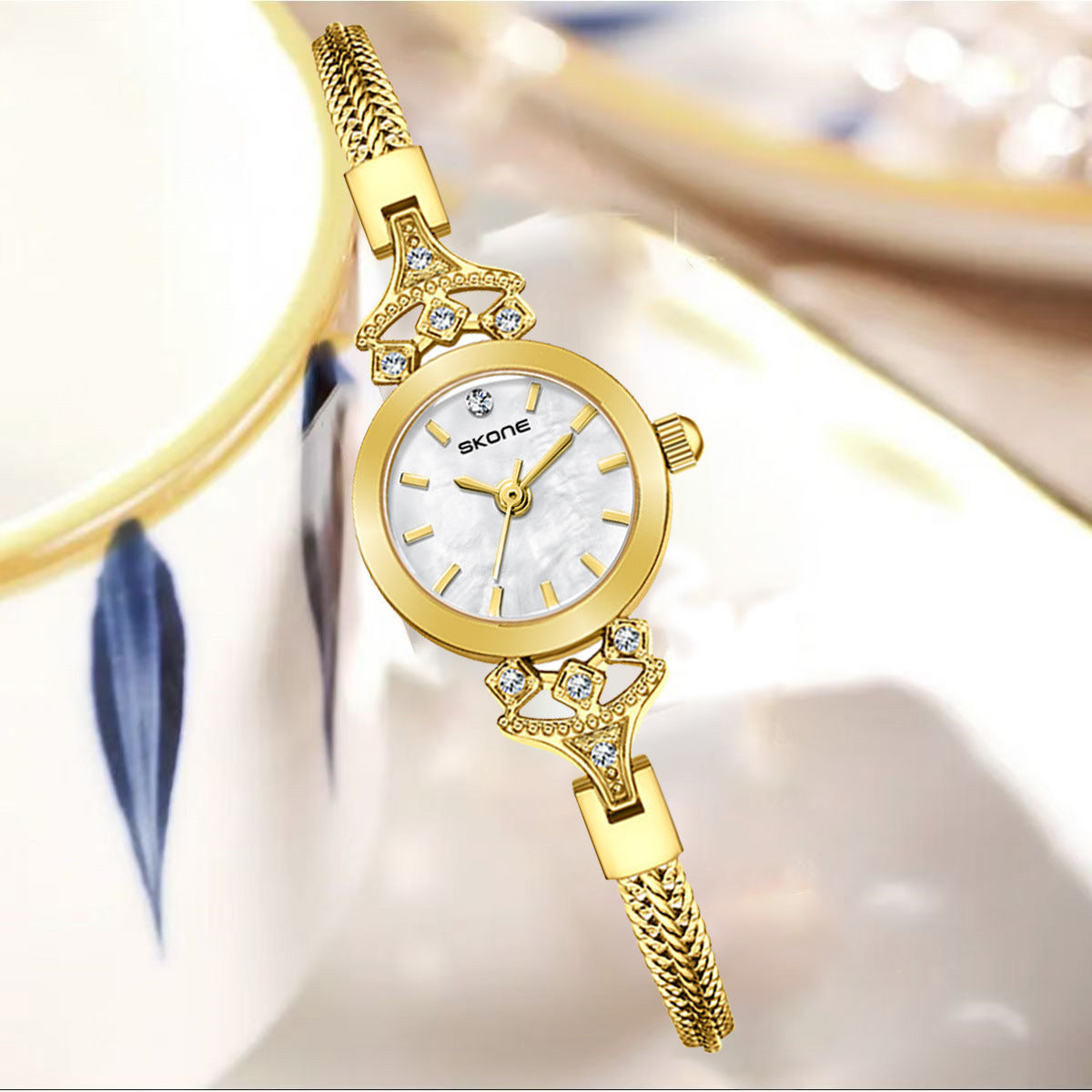 Montre à Quartz Imperméable de Luxe, Petite et Exquise, pour Femme