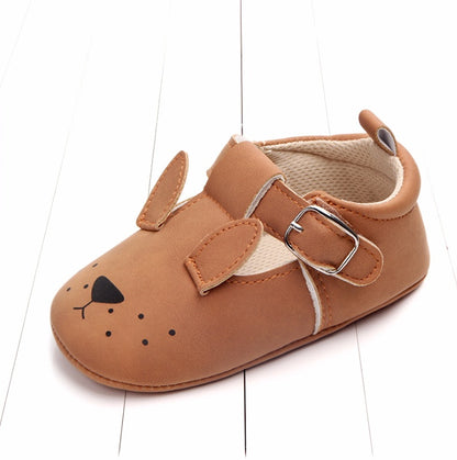 Chaussures bébé printemps automne dessin animé animal cuir mat antidérapant semelle souple chaussures bébé vente en gros 0884
