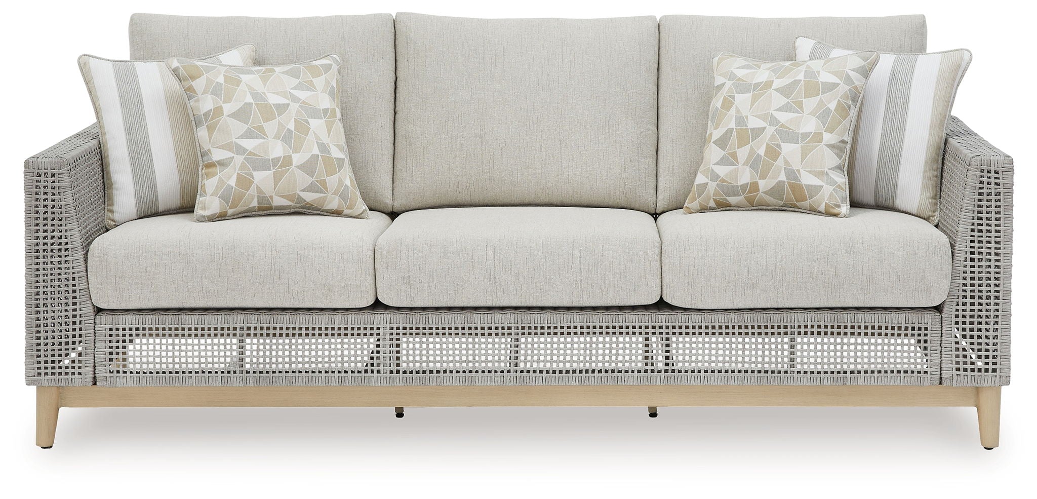 Seton Creek 4 Pc. Lounge Set Gray Wicker Patio Furniture-1