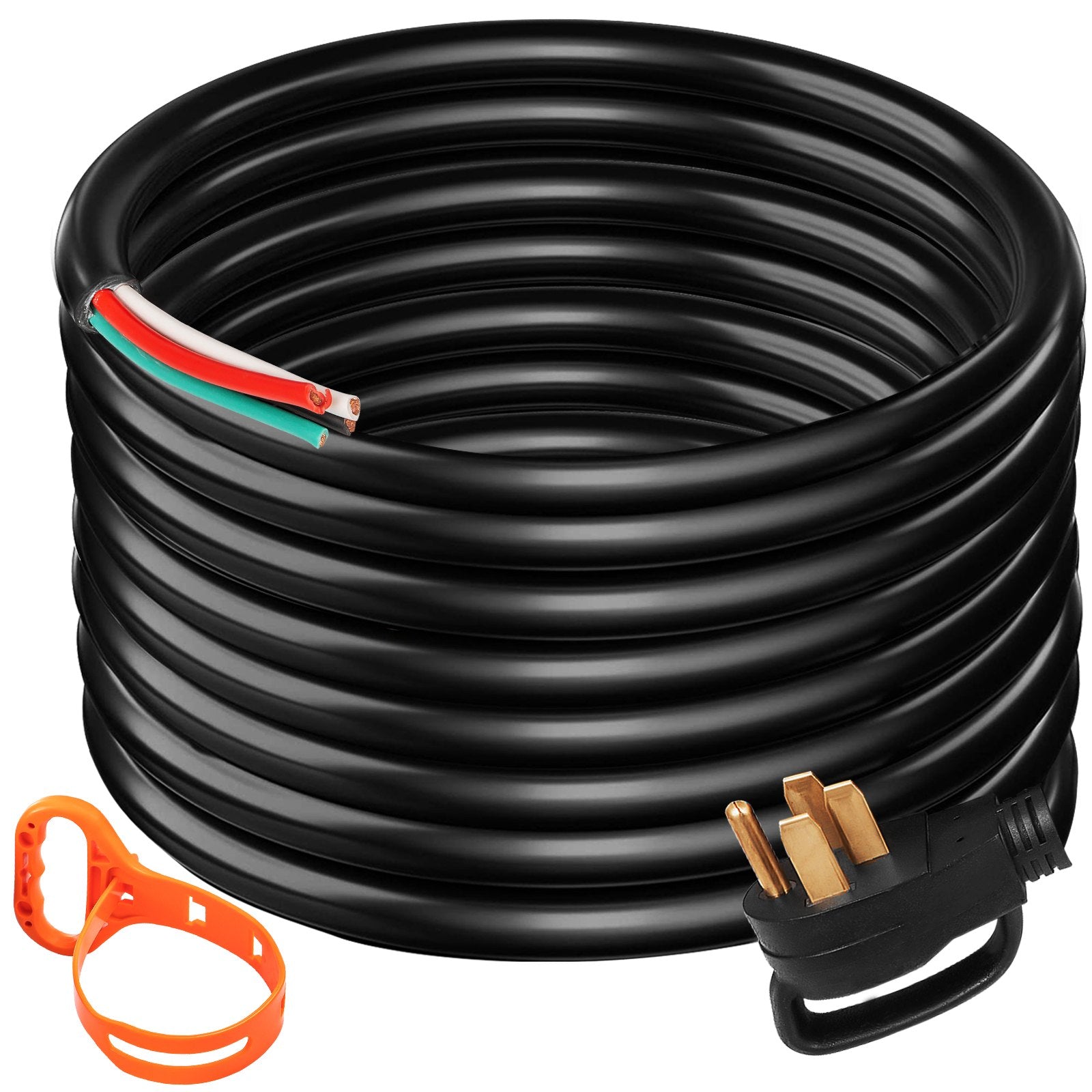 Cable de extensión de generador de 30 pies y 50 amperios, calibre 6