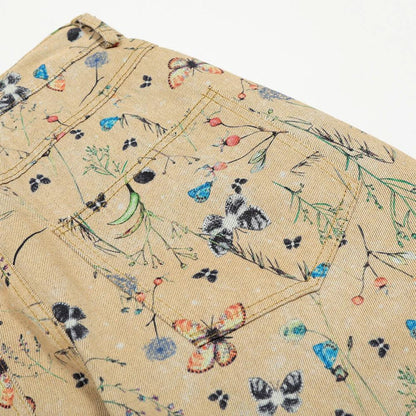 Digital Full Print Plant and Animal Workwear Pants by eprolo