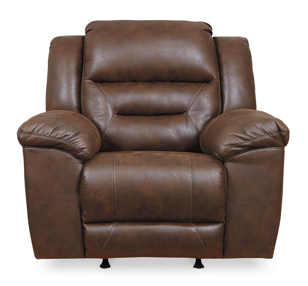 Stoneland - Rocker Recliner - Faux Leather - Chocolate-1