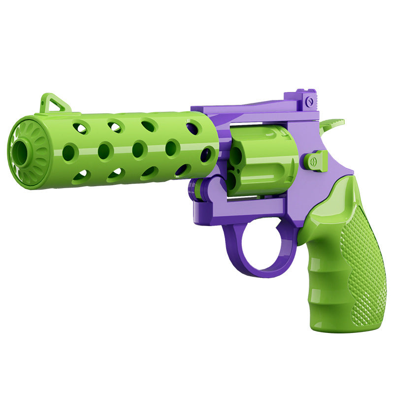 Pistolet jouet pour enfants à roue gauche mécanique continue