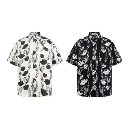 Chemise à manches courtes à imprimé floral