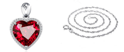Pendentif Cœur Saphir
