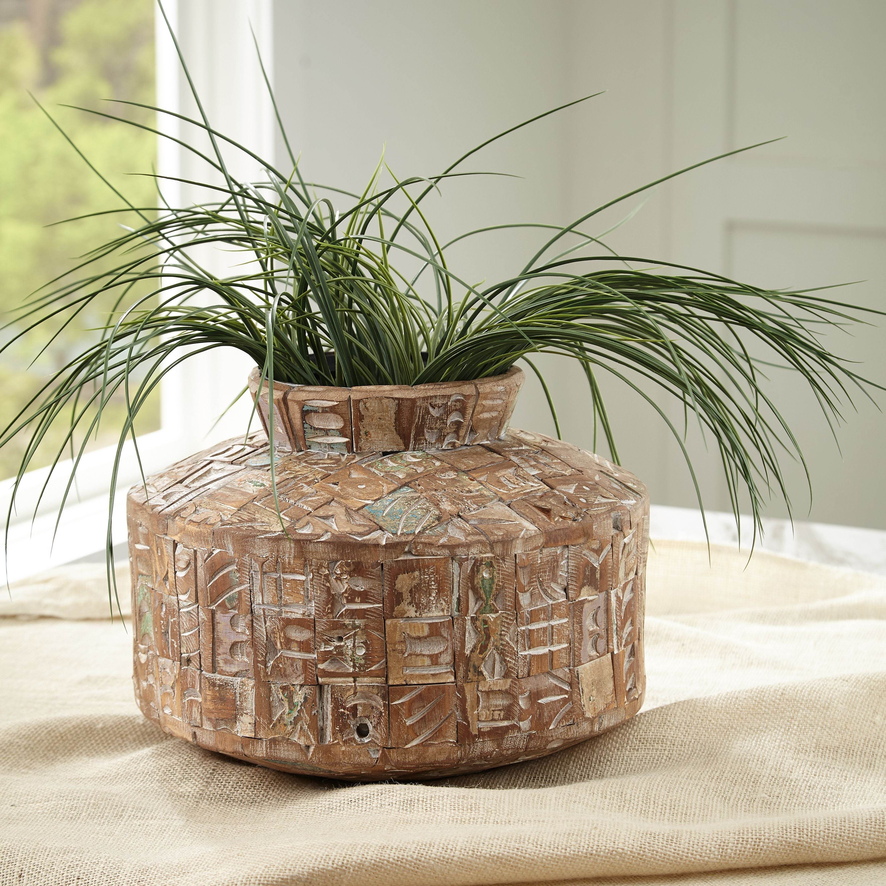 Meltland - Vase - Square - Natural / Black-1