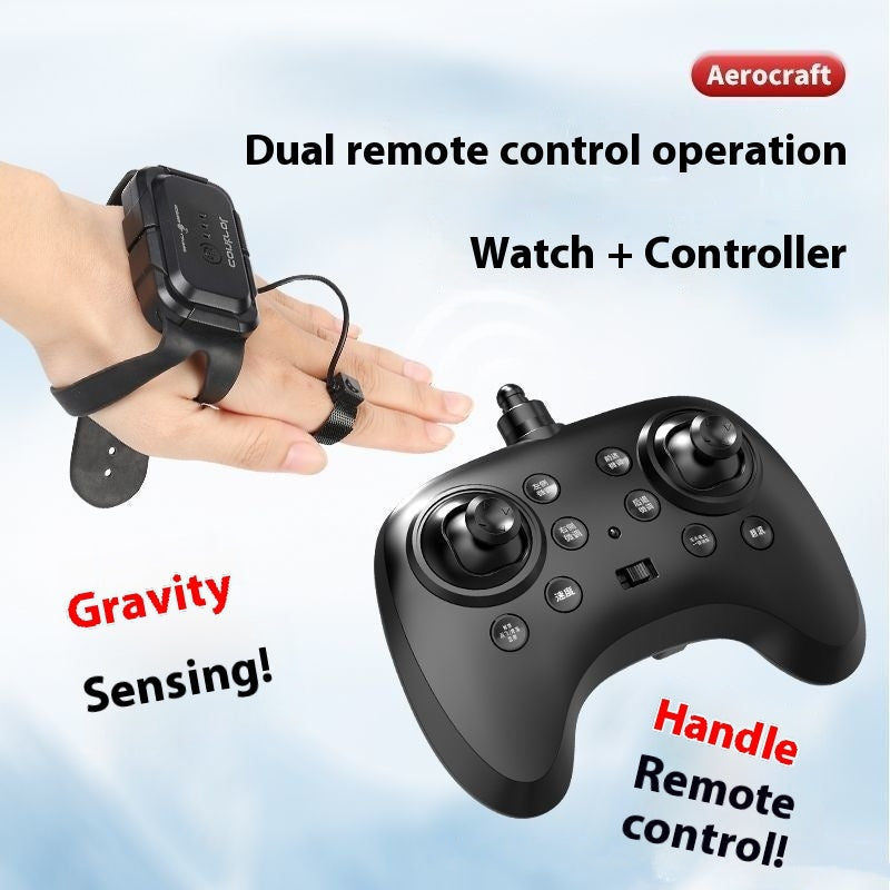 Montre planeur télécommandée à induction pour enfants en forme d'avion de chasse, jouets d'extérieur