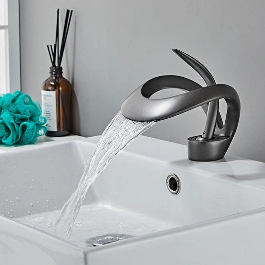Creative basin waterfall faucet basin faucet basin faucet hot and cold table basin faucet by eprolo