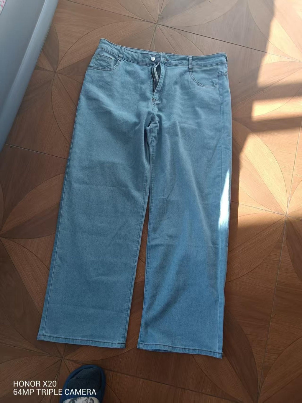 Jean droit en jean coupe ample pour femme