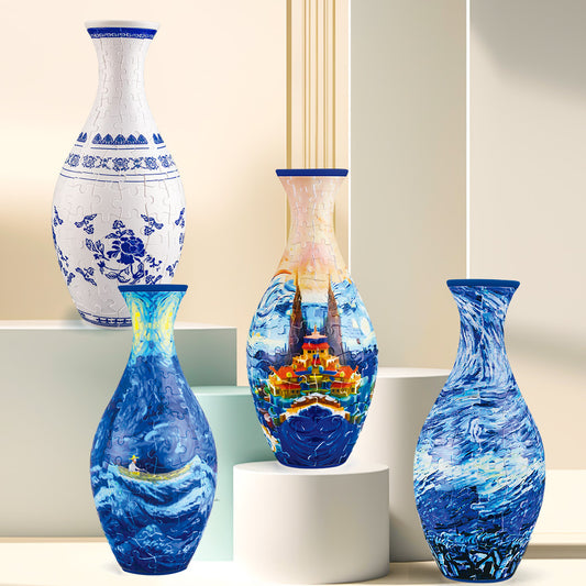 Vase Puzzle 3D DIY Décoration Salon Maison