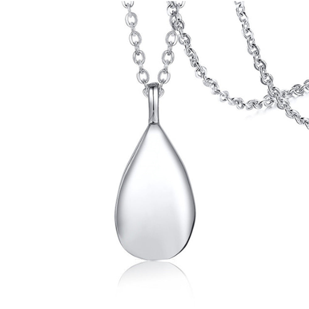 Collier flacon de parfum compte-gouttes en acier inoxydable, chaîne à cendres, urne funéraire, pendentif commémoratif avec chaîne