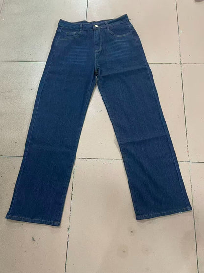 Womens Straight-leg Loose-fit Denim Jeans
