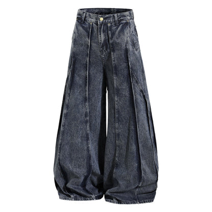 Wash and make old wide leg denim pants