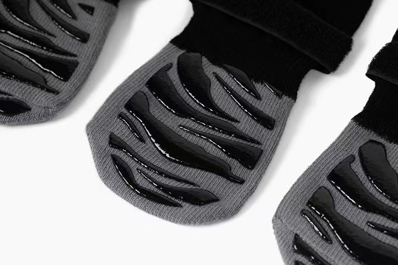 Chaussettes antidérapantes et imperméables pour animaux de compagnie (chats et chiens) - Chaussures chaussettes d'extérieur pour chats et chiens