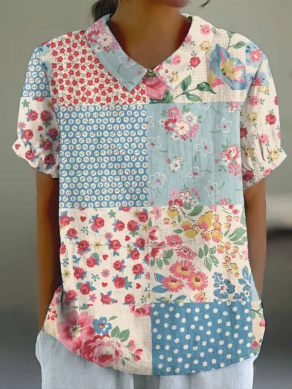 Camiseta de manga corta para mujer, con diseño retro creativo