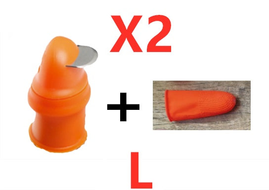 Cuchillo de pulgar de silicona, protector de dedos, equipo para cortar verduras, cuchillo para cosechar, pellizcar plantas, tijeras, guantes de jardinería
