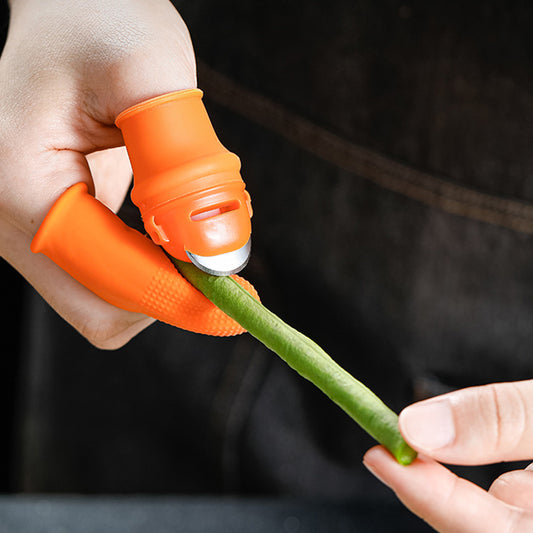 Cuchillo de pulgar de silicona, protector de dedos, equipo para cortar verduras, cuchillo para cosechar, pellizcar plantas, tijeras, guantes de jardinería