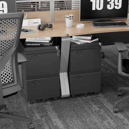 Archivador móvil de 2 cajones