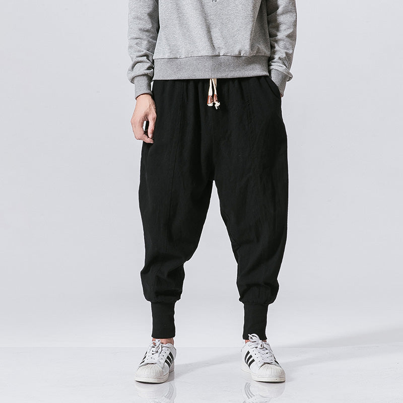 Pantalones Jarem de Algodón y Lino para Hombre Estilo Hip Hop