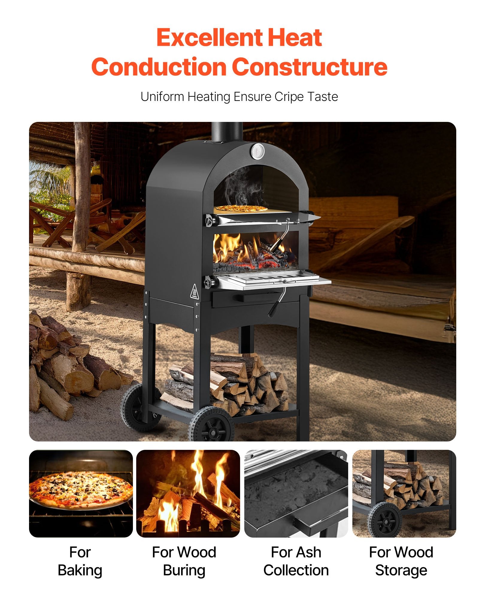 Outdoor Pizza Oven, 12" Pellet Fire Ovens