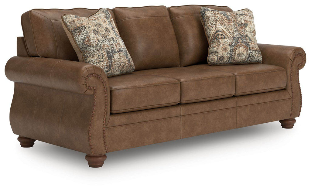 Signature Design by Ashley Signature Chasemore Sofa Traditional Roll Arm Faux Leather Sofabed-3